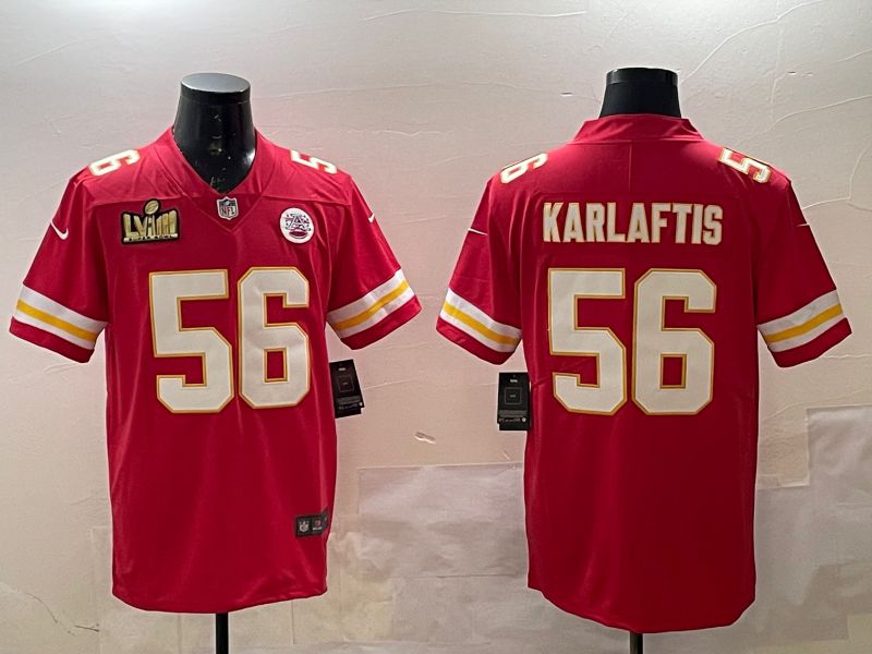 Men Kansas City Chiefs 56 Karlaftis Red Second generations Nike 2025 Vapor Limited NFL Jersey style 4